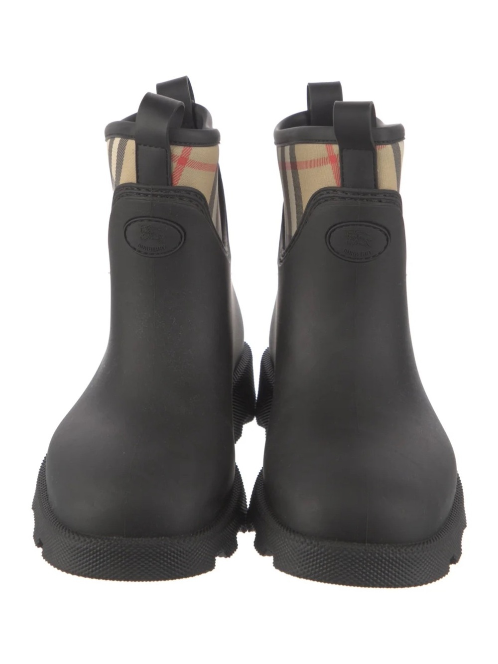Burberry check boots